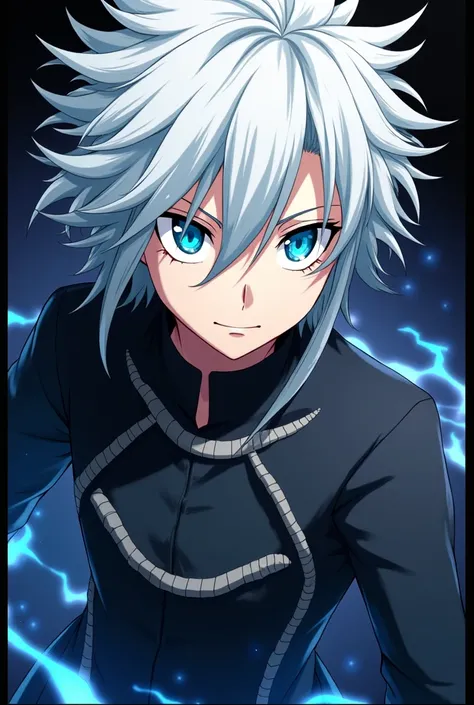 Gojo Satoru has white all-white hair and blue eyes