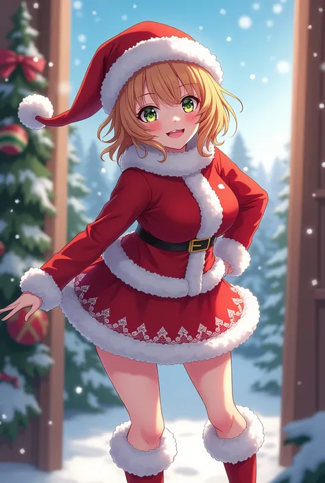  Anime Images 、  Viewing angles  、   Santa Claus、   Super Miniskirt   、     Panties Visible  、