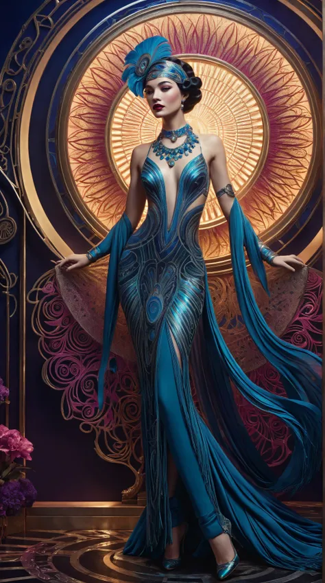 Create a surreal masterpiece capturing the essence of the New Moon in Scorpio. The scene should be a hand-drawn marvel with 32k resolution, featuring a full-body figure standing tall in a vibrant, mystical light. Emphasize stunning details that evoke a sen...