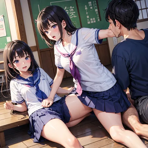 【88】 Elementary school students and middle-aged men from Niihama in Ehime Prefecture。 Elementary school students spread their legs and have orgasms .Elementary school students are Ahegao .Licking a man &#39;s nipples。【88】