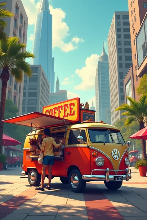 Slap a van to sell coffee