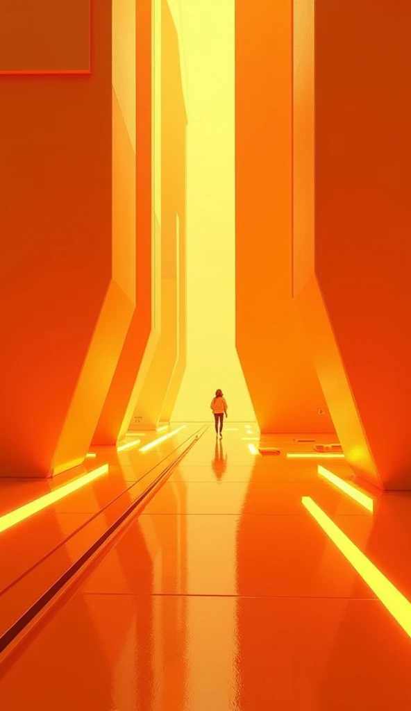 Light futuristic background with orange.