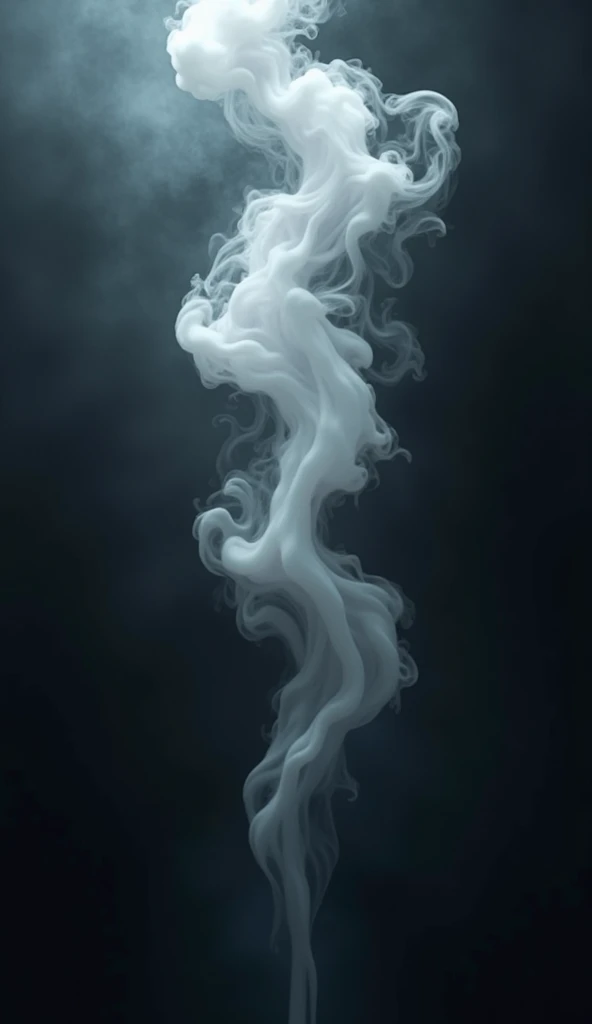  white steam , center, empty dark background