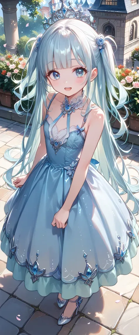 masterpiece, best quality, extremely detailed, (illustration, official art:1.1), 1 girl ,(((( light blue long hair)))), ,(((( light blue long hair)))),light blue hair, , long hair ((blush)) , cute face, big eyes, masterpiece, best quality,(((((a very delic...