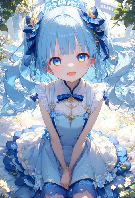 masterpiece, best quality, extremely detailed, (illustration, official art:1.1), 1 girl ,(((( light blue long hair)))), ,(((( light blue long hair)))),light blue hair, , long hair ((blush)) , cute face, big eyes, masterpiece, best quality,(((((a very delic...