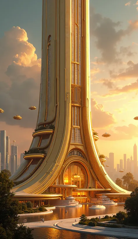 Futuristic Golden Mansion