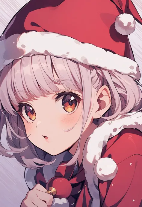  Santa Claus　Manga style　 girl　 cute