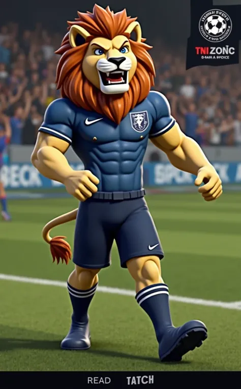 Lion mascot football soccer 