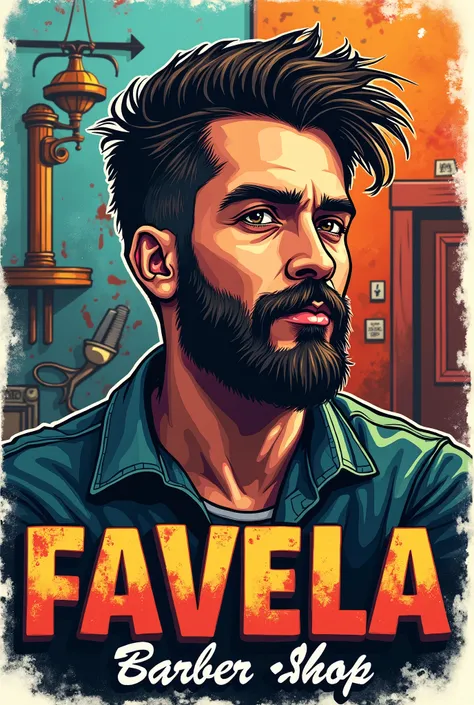 Barber shop logo with the name Favela Barber Shop