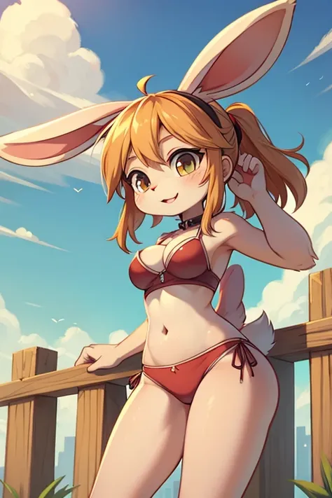 Female furry sara rabbit cartoon2d style 