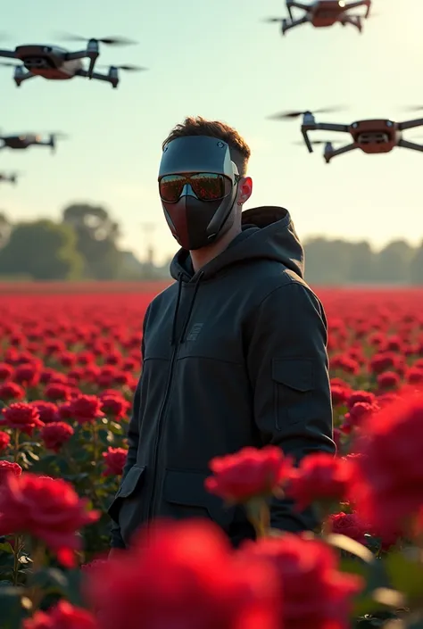  Alan Walker with mask, A Thousand Roses and Drones Sunny 