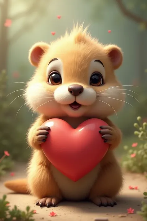 A cute marmot that offers a big heart