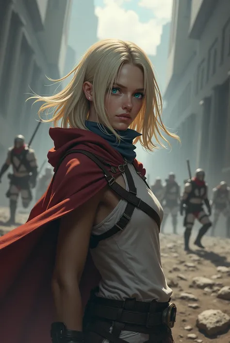 Attack on Titan OCName: Maria König
Age: 21
Height: 160cm
Shoulder length platin blond Hair, bright blue eyes.
One of the most skilled members of the Scouts, has taken down dozens of Titans by herself. Fast, sly and deadly. Once suspected to have Titan Pow...