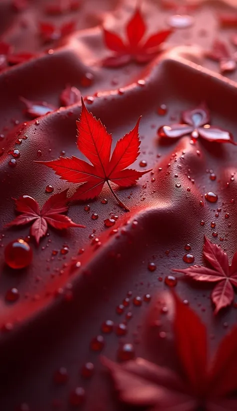 
 ruffled sheet on a wet surface with water droplets, hd wallpaper,  hd mobile wallpaper , 4K HD wallpaper, covered in drops of water ,  high quality wallpaper , phone hd wallpaper, Canadian maple leaves , nature wallpaper,  Precise representation , hd wal...