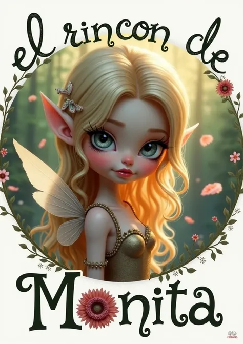 Blonde Fairy , with the text around it “El Rincon de Monita”