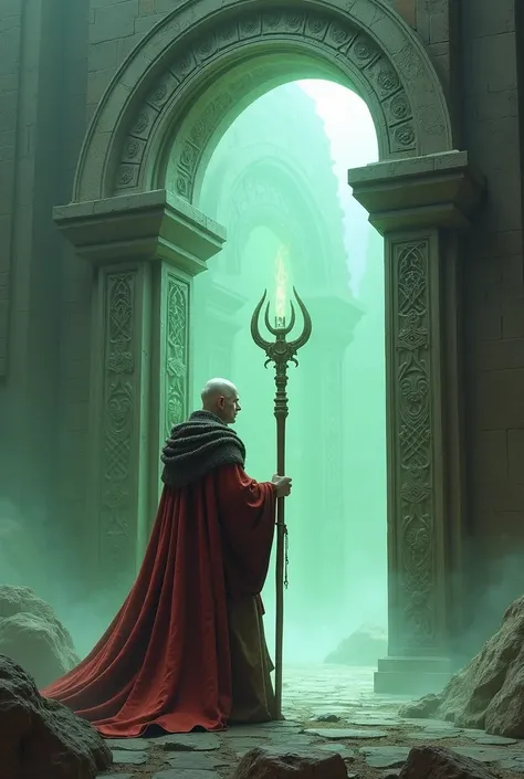 Old wise protector of a arch the separates worlds