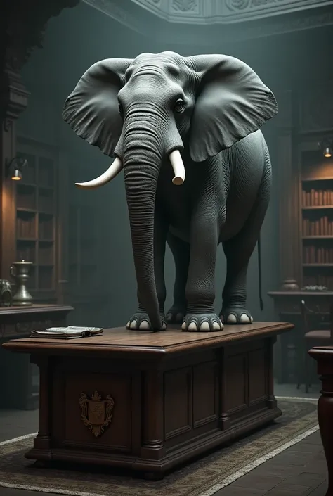 Elephant on table 