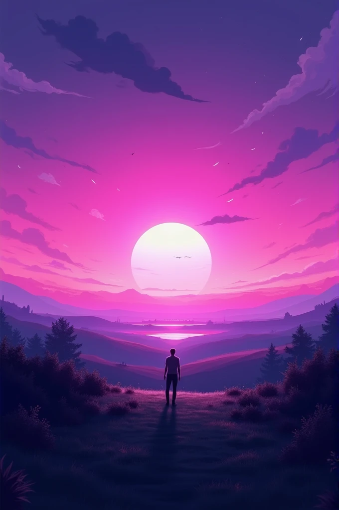 A place where you can see the purple sunset