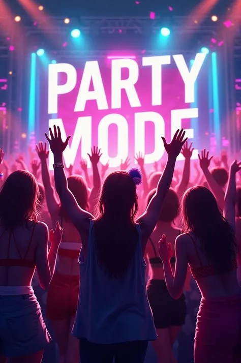 Create me a music artwork for my song Titled PARTY MODE, make the artwork looks like theres plenty people in front of stage shouting and partying,make the stage look closer a bit
Add my name there as the song owner ZICCO  and make the name show very wel