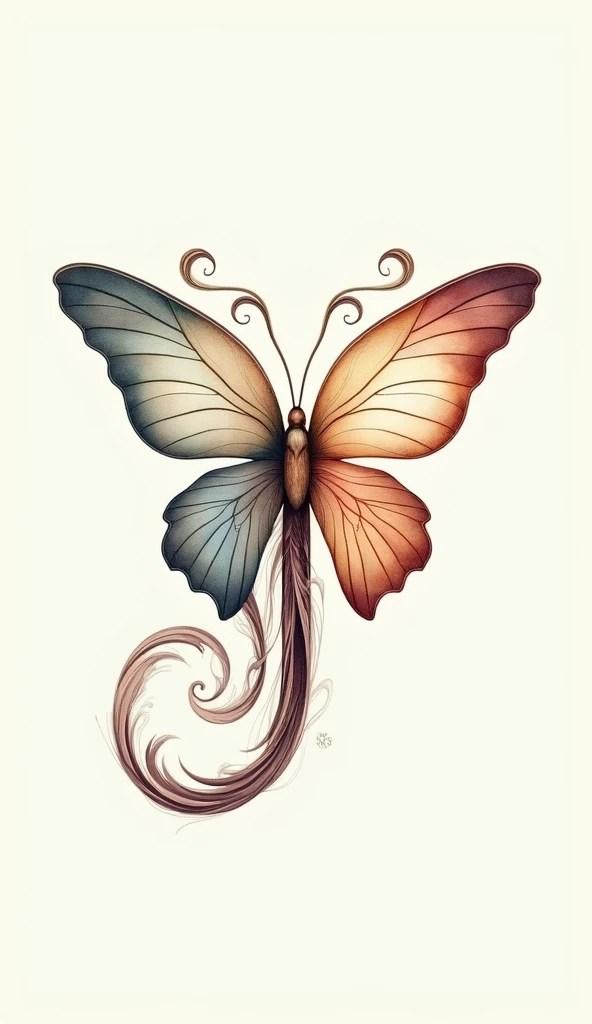 Create a creative and elegant butterfly-shaped letter F. The design should incorporate flowing elements, wing-like, extending from the letter to create the impression of butterfly wings, while keeping the central structure of the recognizable F. Use intric...