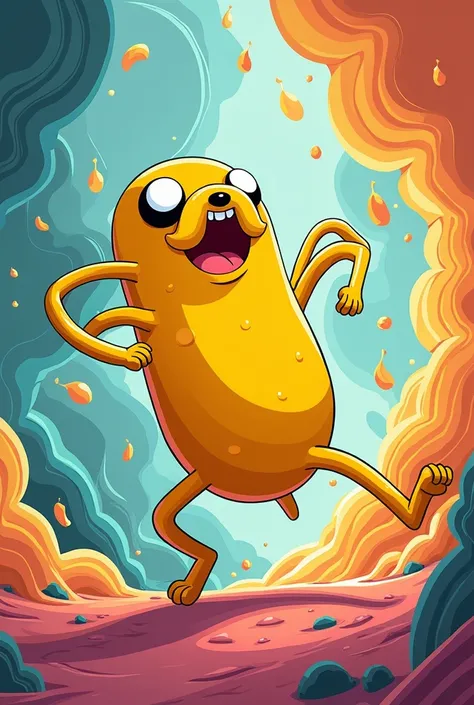 Draw Jake from Adventure Time dancing