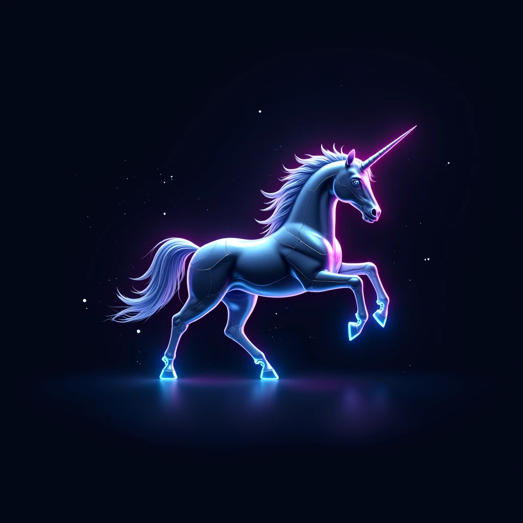 Corporate unicorn icon tips based on the provided image：

" x}Design a modern and minimalist icon，Reflecting the core concept of a leading unicorn company in e-commerce and technology。 Inspired by the robot image provided ，The icon should show a futuristic...