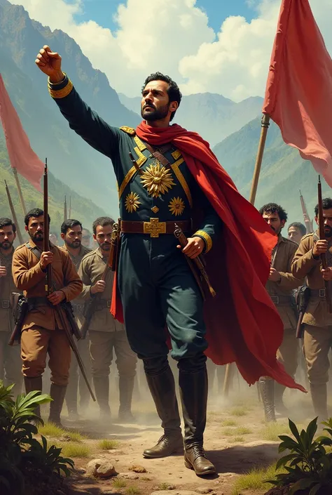 General José San Martín leading the Peruvian guerrillas