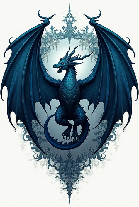 Academy:  center for dragons ,  devil and angel .

Theme : Chaos, Makes, harmony.

logo: Academy mit Drachenflügel, Teufelshorn, angel wings,  framed by dragon and devil tail.

Color scheme:  midnight blue ,  silver gray , white, blaugrün.


