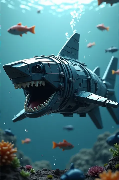 Lego pumping shark