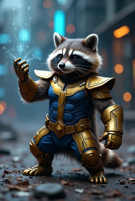 A Raccoon Wearing an Avengers Thanos Suit Destroys the Ethereum Network by Snapping Her Fingers