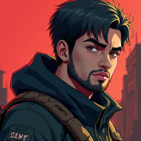 action movie style, no ArtStation, , + Anime 8K, Berserk art style, l background, of action style ,  concept art inspired by Fortnite  ,  trends on Artstation ,  Im in the 1980 action movie,  call of duty a 35-year-old man  ,  killer ,  Los Angeles Guerril...