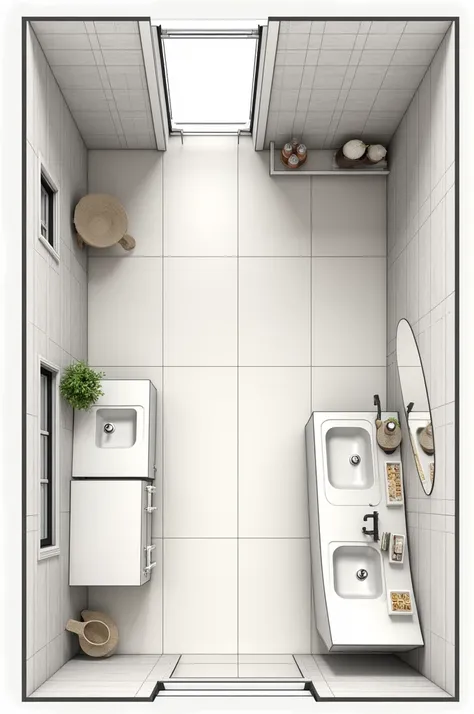 Bathroom plan two meters long by two meters fifty wide 