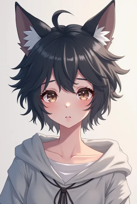 Wolf Cut with Ears Chemo Ears Anime