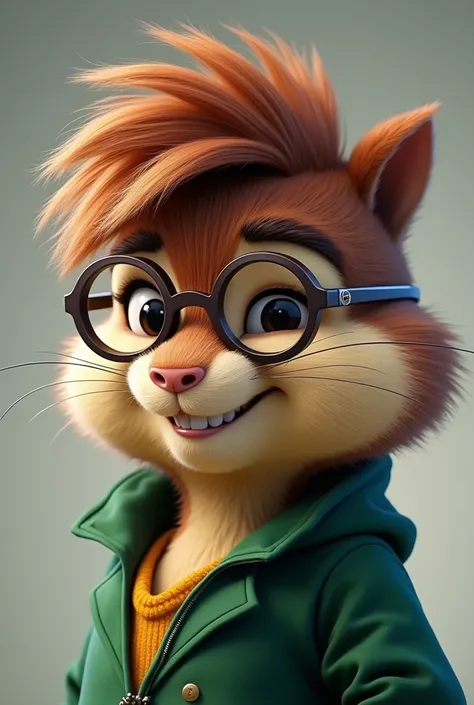 Simon de Alvin in The Chipmunks with a wig