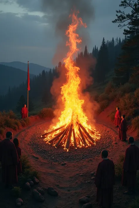 A burial of a fire