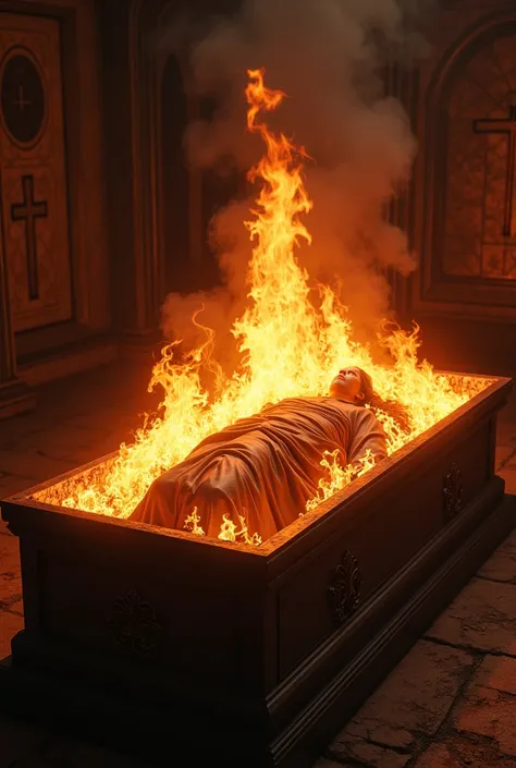 A fire in a coffin 