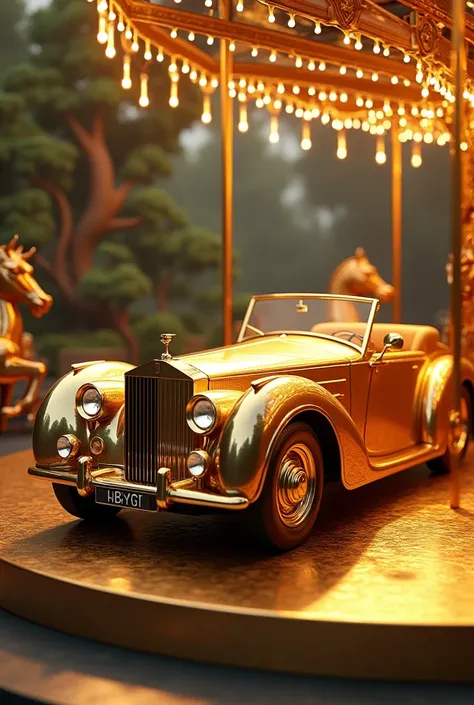 Golden art deco rolls royce carrossel 