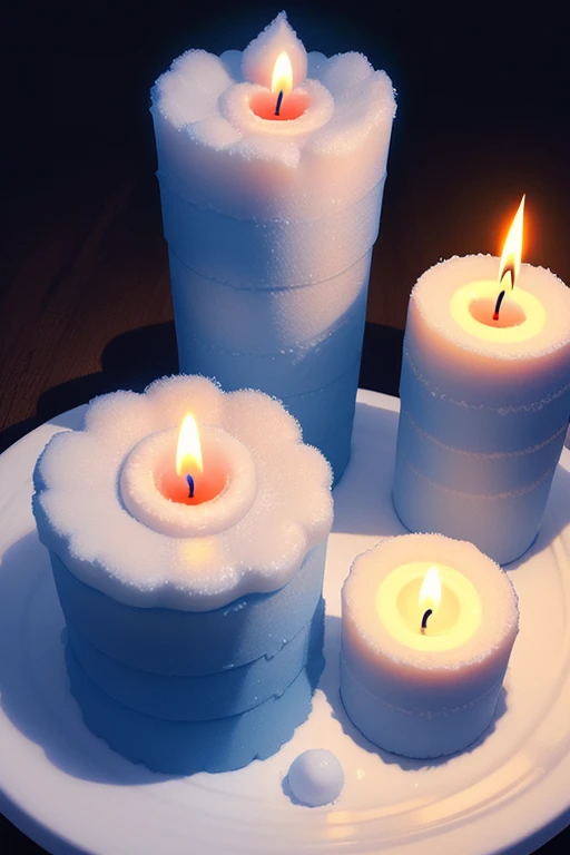 traditional, candles, frostbite