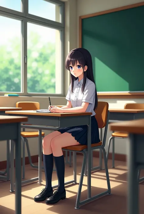  high school girl　uniform　During class