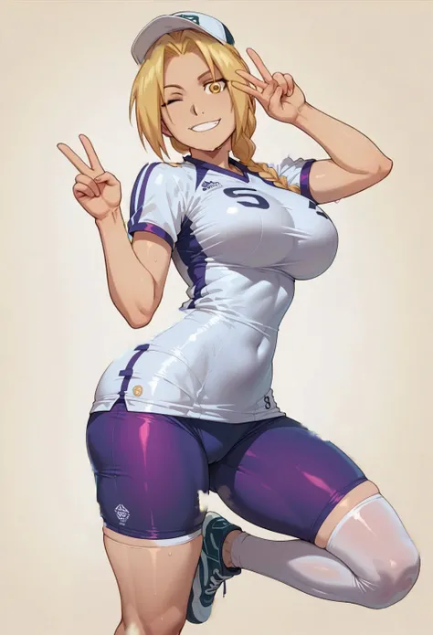 score_9, score_8_up, score_7_up, ,((Huge breasts 1.6)),volleyball uniform、
、shorts、
, buruma ,