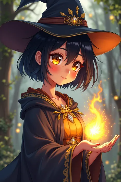 Ash is a benevolent witch, a healer whose magic stems from her own strength and vitality. Standing slightly shorter than most, her petite frame belies the immense power she wields. Her short, jet-black hair frames her face, and her curvy silhouette gives h...