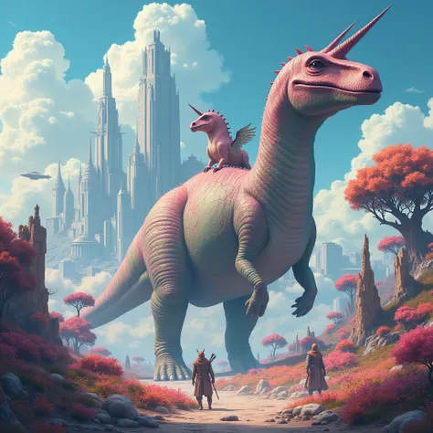 fantastic world,dream like world,huge belly creature dinosaurs,unicorns,ninjas,wonderous landscapes,airships,giant cyberpunk city,illustrations,sharp focus,physically-based rendering,professional, vibrant colors,portraits,horror,anime,sci-fi,photography,co...