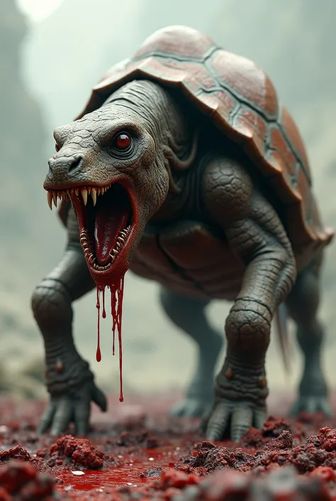 Mix horse and tortoise and create big scarry bloody animal