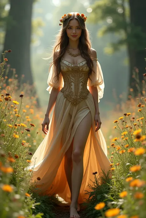 (masterpiece, best quality), intricate details, (Best quality)), ((masterpiece)), ((realistic)), (hyperrealism:1.2), (fractal art:1.2), distant view, 50% of the picture, full body view, a very beautiful young princess from an unknown kingdom, 20 years old,...