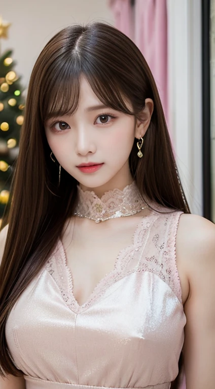  top quality, masterpiece 、 Actual Photos、The most beautiful woman in the world、 slender 、Princess、 Perfect Beautiful Face 、 perfect and beautiful eyes 、 Perfect and Beautiful Double Eyelids 、 Female Adult、 Fashion Model 、( metallic straight hair :1.2)、 br...