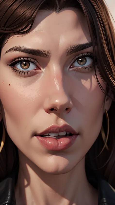  a drawing of a woman with blood on her face and a bloody collar, Charlie Bowater art style, arte da personagem charlie bowater,  Lois van Ross draws , Ross Draws 1. 0, female vampire, carmilla vampire, artgerm e rossdraws, Charlie Bowater style, vampire g...