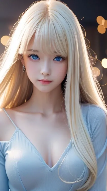  Portraits、uniform、Bright expression、 ponytail、若い shiny白い shiny肌、Great looks、 Blonde Reflections 、 platinum blonde hair with highlights 、 shiny明るい髪、、Smooth、Super long、 straight hair、 shiny、美しいbangs、 sparkling crystal clear charming big super bright pale bl...