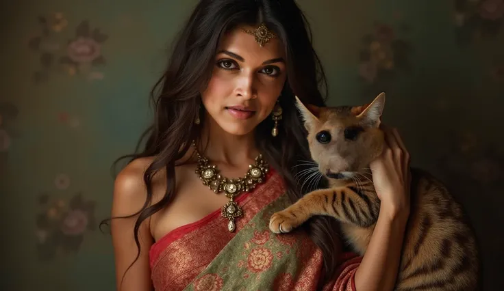 A saree women with showing pussy