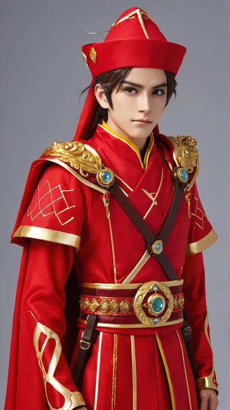  Zero Enlightenment  ( Fire Emblem Diamond )
Color:  Blazing Red Costume ,  gold trim ,  added bronze gold back belt .  Shining needle hat head .
 Size :  Compact figure ,  ,  about 1m60 .
age:  Thousands of years old ,  but looks like a young man 20-25 ye...