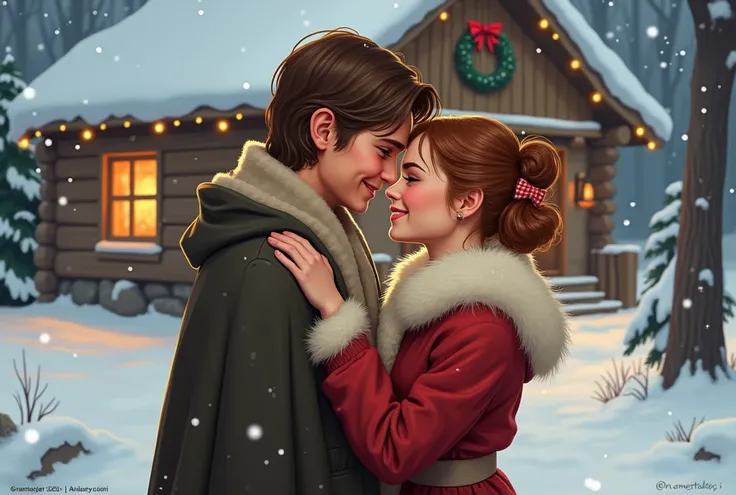 Anakin y padme navideños 2d